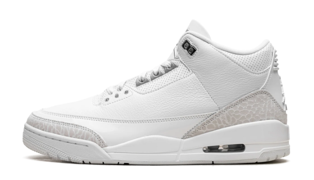 Air Jordan 3 Retro “Pure Money” (2025) – White / Silver