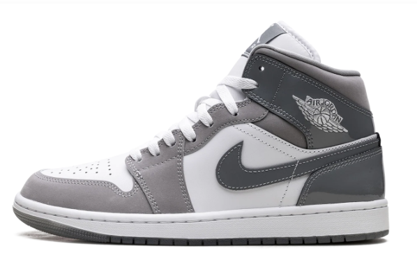 Air Jordan 1 Mid SE "Cool Grey" Sneakers - White / Grey