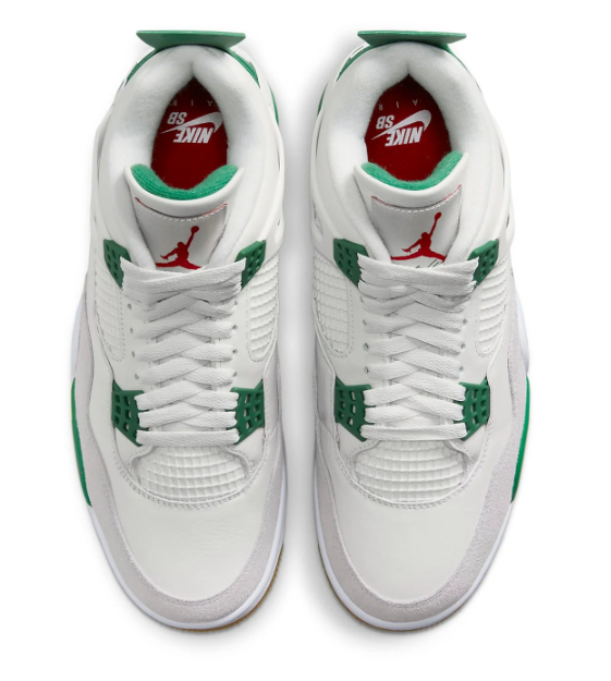 Air Jordan 4 Retro SB “Pine Green” – White / Pine Green / Grey