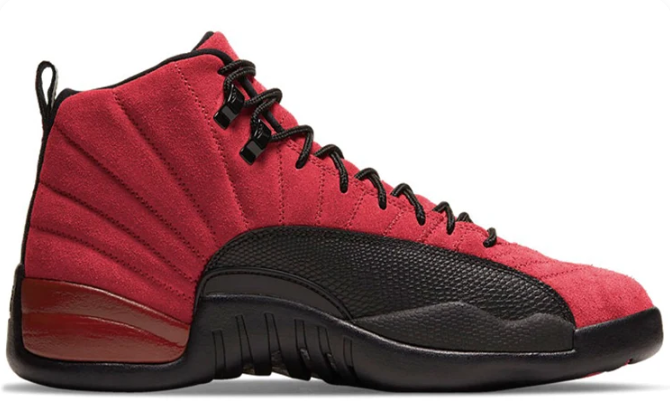 Air Jordan 12 Retro "Reverse Flu Game" Sneakers - Red / Black